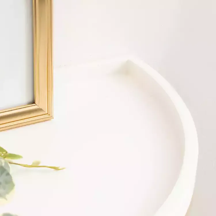 Accent & End Tables-Kirklands Home & Gold Half Moon Dorrah Accent Table White