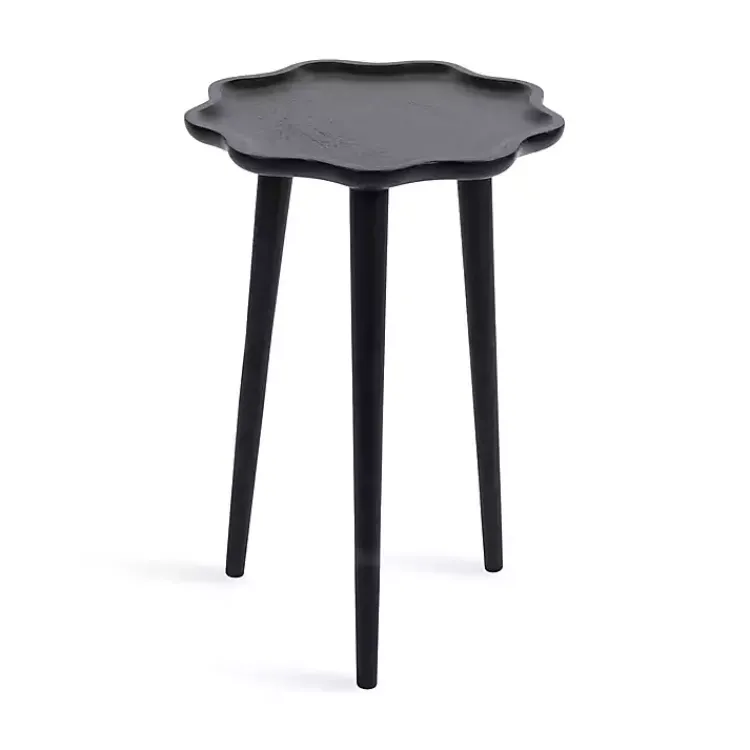 Accent & End Tables-Kirklands Home Wood Wavy Accent Table Black
