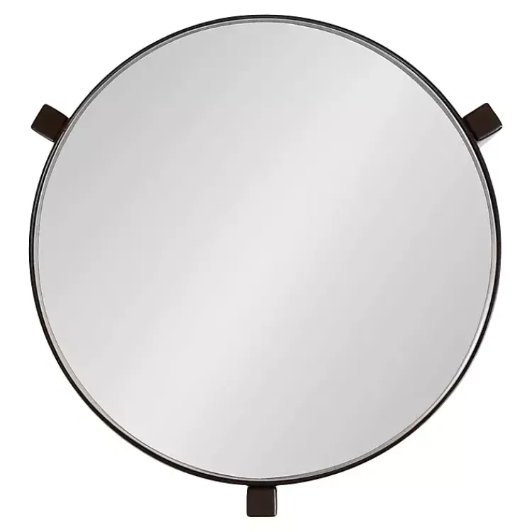 Accent & End Tables-Kirklands Home Dark Bronze Mirrored Tabletop Aguilar Drink Table Brown