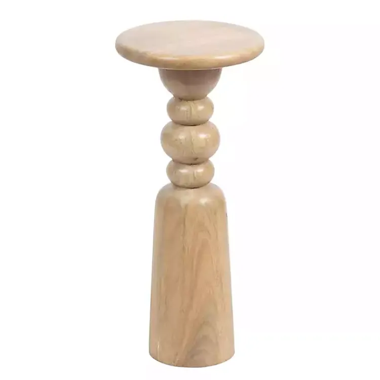 Accent & End Tables-Kirklands Home Natural Wood Tirollo Accent Table Tan