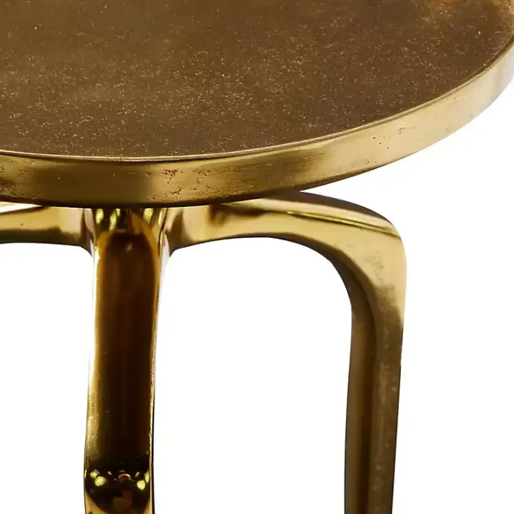 Accent & End Tables-Kirklands Home Metal Round Tripod Accent Table Gold