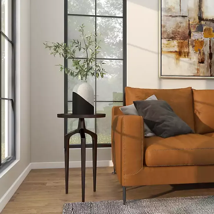 Accent & End Tables-Kirklands Home Metal Round Tripod Accent Table Black