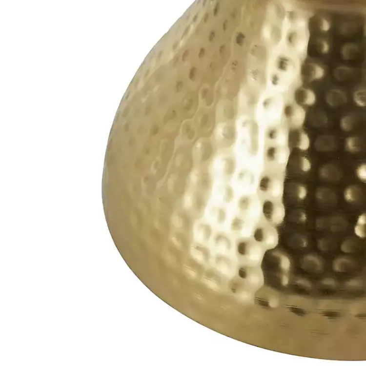 Accent & End Tables-Kirklands Home Hammered Hourglass Accent Table Gold