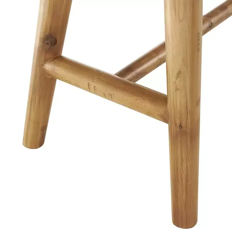 Benches & Ottomans-Kirklands Home Woven Rope Narrow Wood Bench Tan