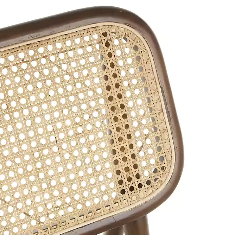 Accent Chairs-Kirklands Home Cream Boucle & Rounded Rattan Back Accent Chair White