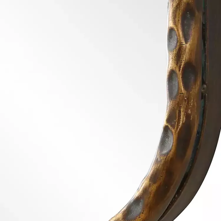 Decorative Mirrors-Kirklands Home Aged Bronze Hammered Metal Wall Mirror