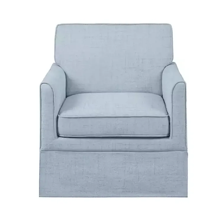 Accent Chairs-Kirklands Home Light Slipcover Armchair Blue