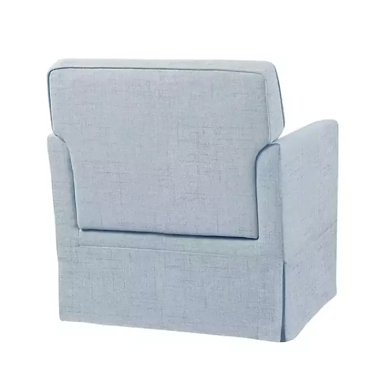 Accent Chairs-Kirklands Home Light Slipcover Armchair Blue