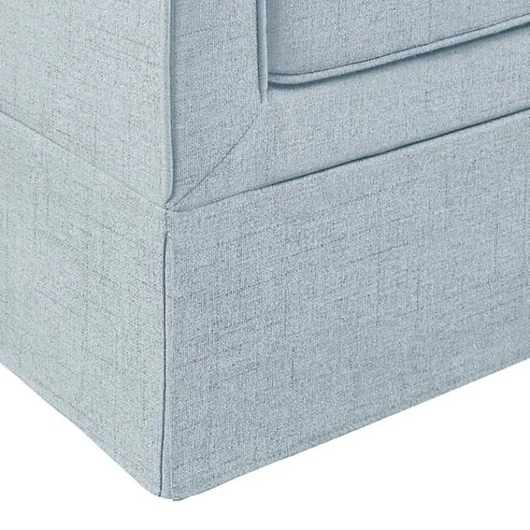 Accent Chairs-Kirklands Home Light Slipcover Armchair Blue