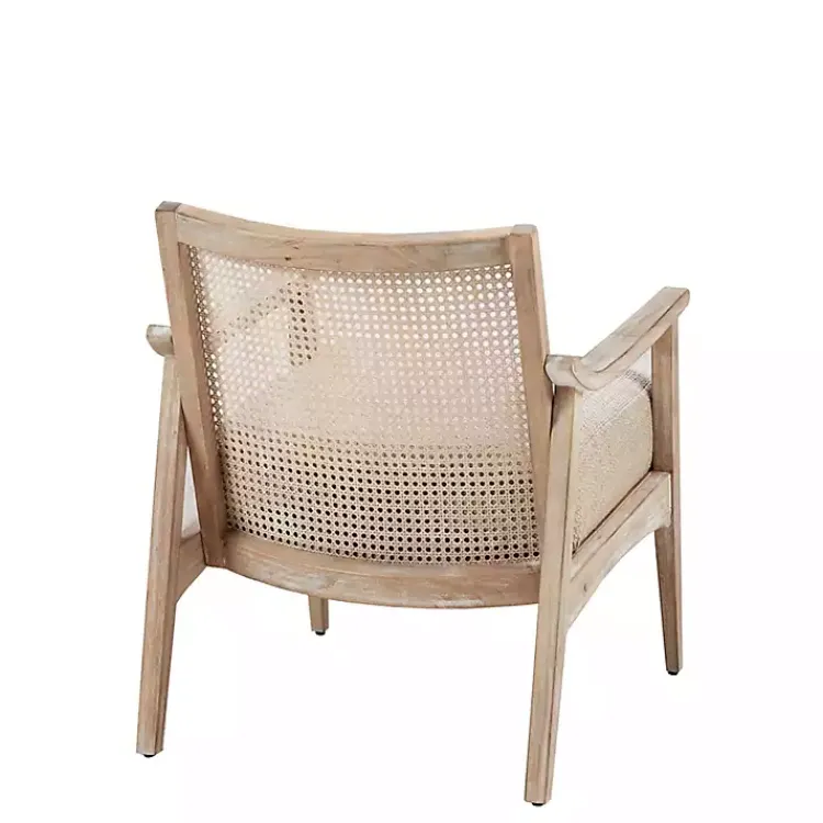 Accent Chairs-Kirklands Home Neutral Wheat Mid-Century Modern Accent Chair Tan