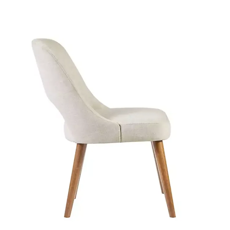 Dining Chairs-Kirklands Home Cream Cut-Out Pecan Wood Dining Chairs, Set of 2 White