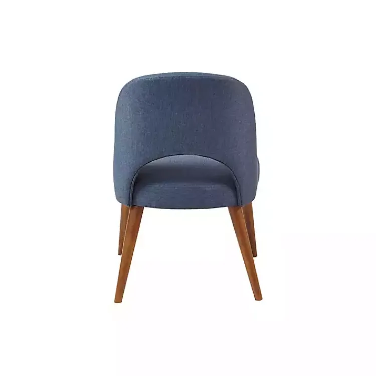 Dining Chairs-Kirklands Home Cut-Out Pecan Wood Dining Chairs, Set of 2 Blue