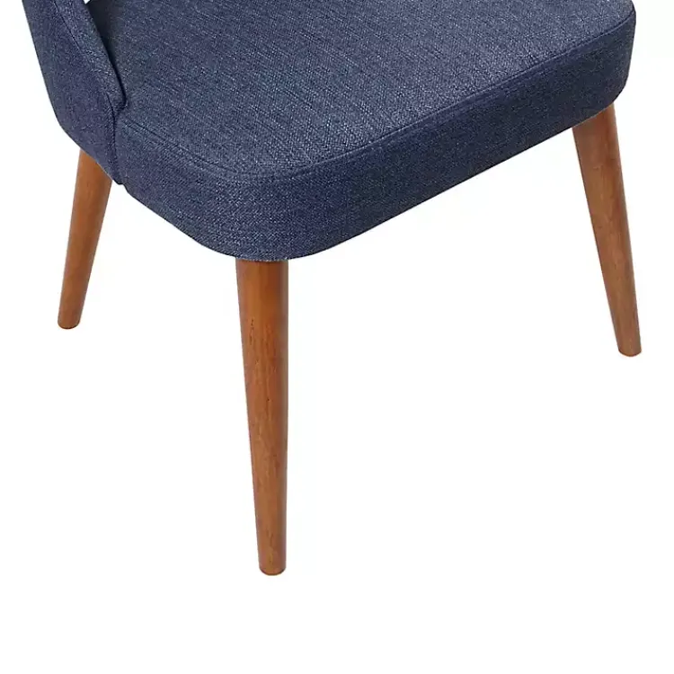 Dining Chairs-Kirklands Home Cut-Out Pecan Wood Dining Chairs, Set of 2 Blue