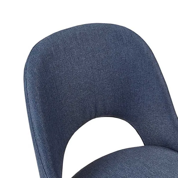 Dining Chairs-Kirklands Home Cut-Out Pecan Wood Dining Chairs, Set of 2 Blue