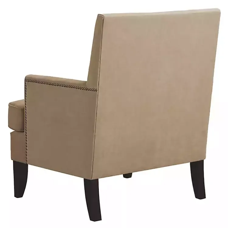Accent Chairs-Kirklands Home Upholstered Colton Accent Chair Tan