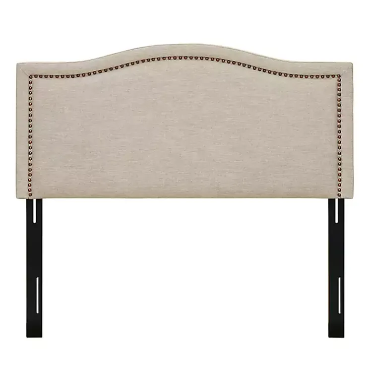 Beds & Headboards-Kirklands Home Upholstered Augusta King Headboard Tan