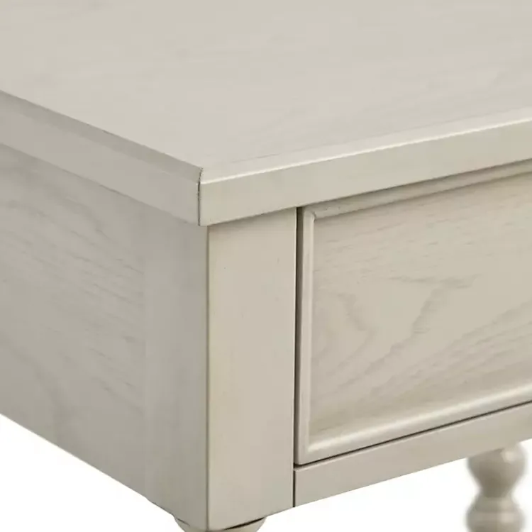 Nightstands-Kirklands Home Wood Turned Legs Nightstand Ivory