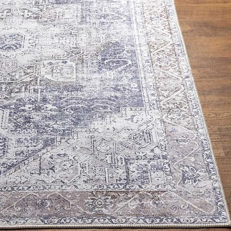 Area Rugs-Kirklands Home Amelie Navy Blue Classic Washable Area Rug, 8x12