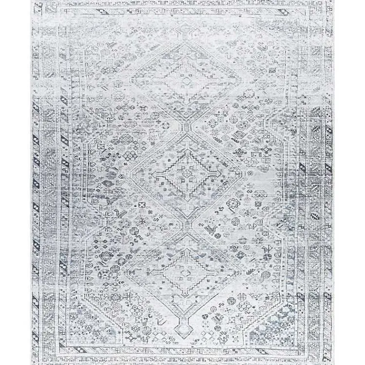 Area Rugs-Kirklands Home Traditional Washable Area Rug, 8x12 Blue