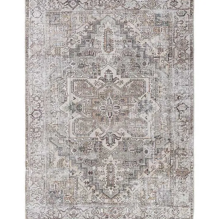Area Rugs-Kirklands Home Faded Embrace Washable Area Rug, 8x12 Gray