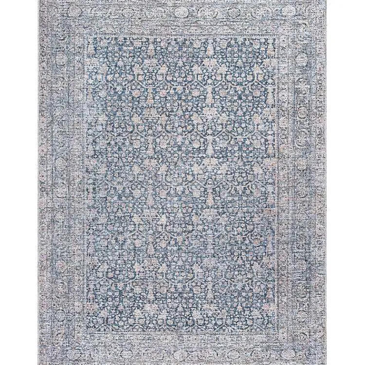 Area Rugs-Kirklands Home Boho Lorelai Washable Area Rug, 5x7 Blue