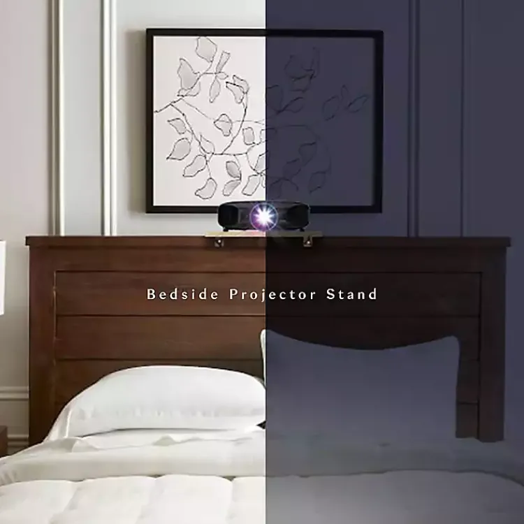 Nightstands-Kirklands Home Natural Wood Bedside Shelf Tan