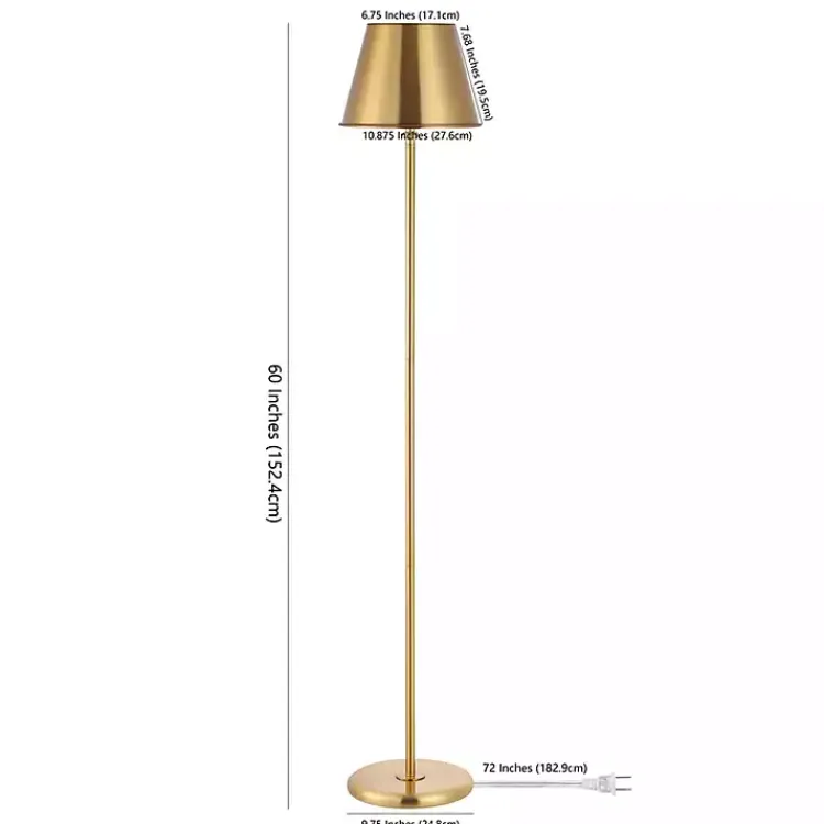 Floor Lamps-Kirklands Home Metal Asher Floor Lamp Gold