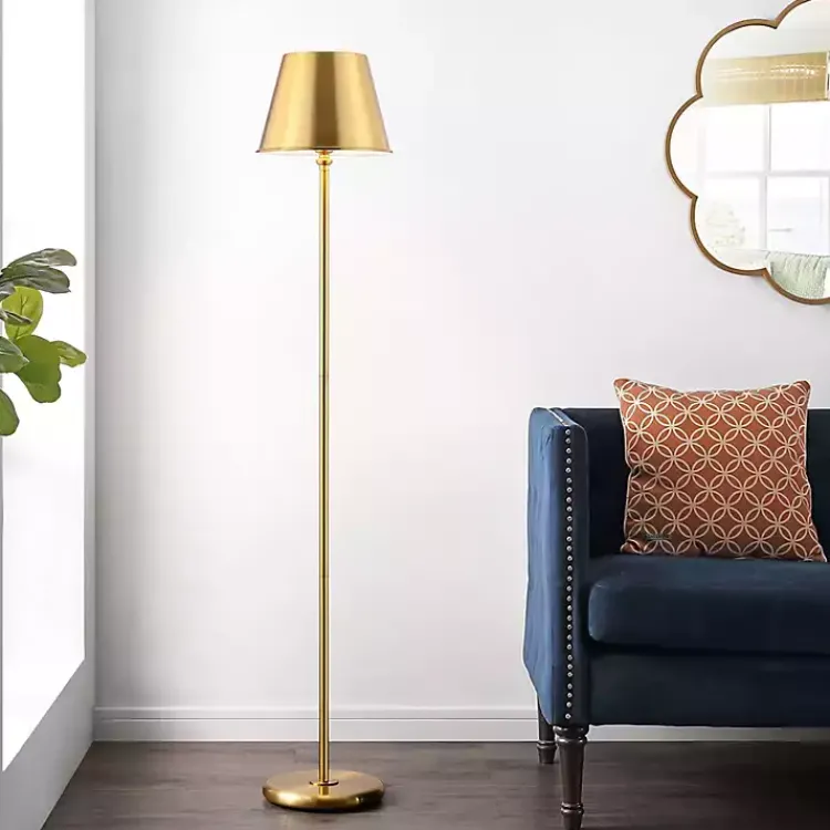 Floor Lamps-Kirklands Home Metal Asher Floor Lamp Gold