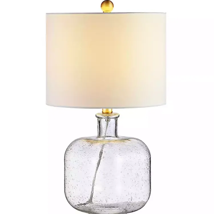 Table Lamps-Kirklands Home Seeded Glass Armena Table Lamp White