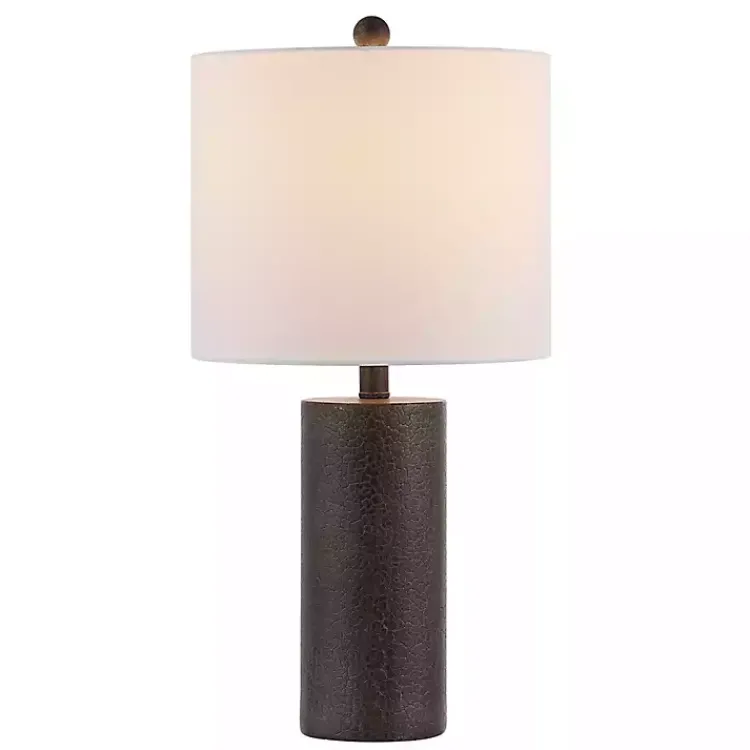 Table Lamps-Kirklands Home Dark Gray Textured Nori Table Lamp White