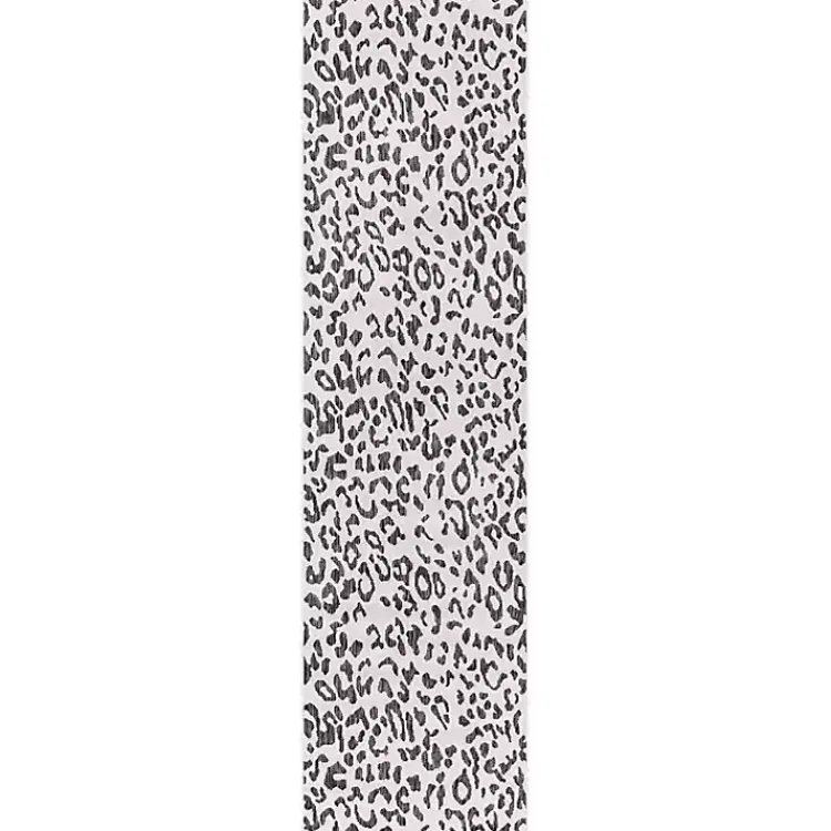 Outdoor Rugs-Kirklands Home Cauli Leopard Print Outdoor Runner Rug, 2x10 Black