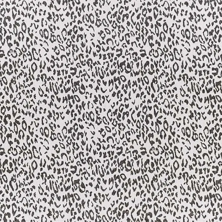 Outdoor Rugs-Kirklands Home Cauli Leopard Print Outdoor Rug, 6x6 Black
