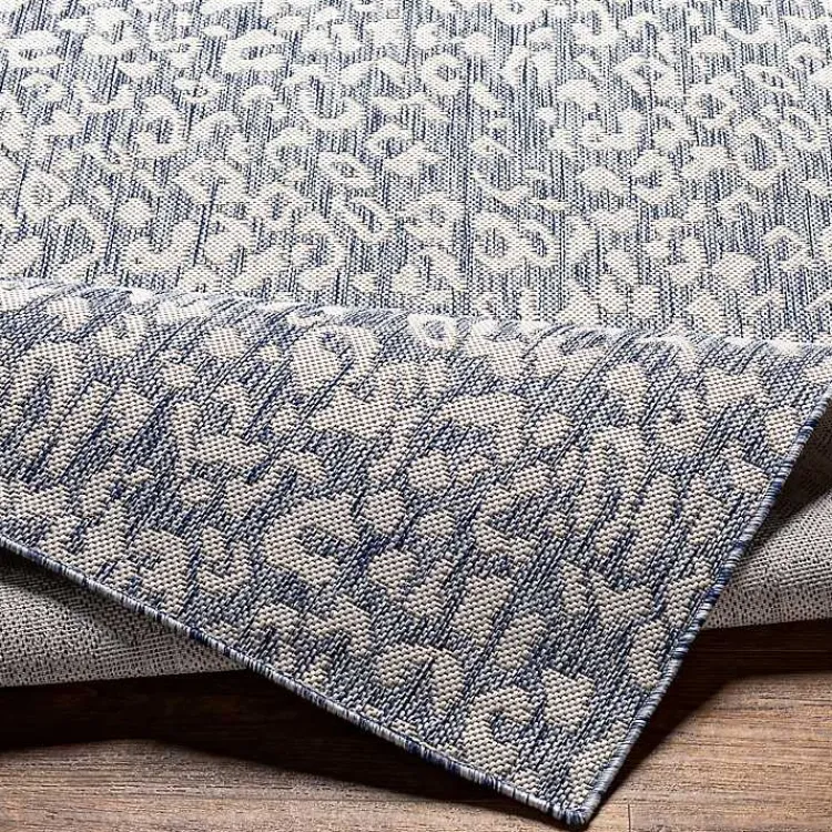 Outdoor Rugs-Kirklands Home Blue Amur Outdoor Rug, 5x7