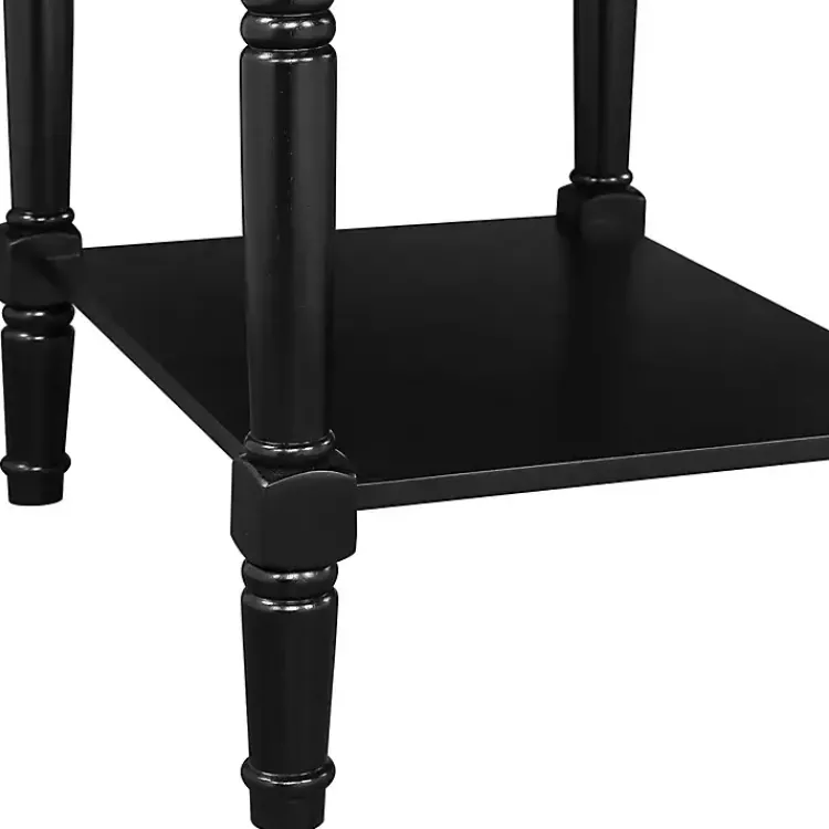 Accent & End Tables-Kirklands Home Wood Charging Traditional Accent Table Black