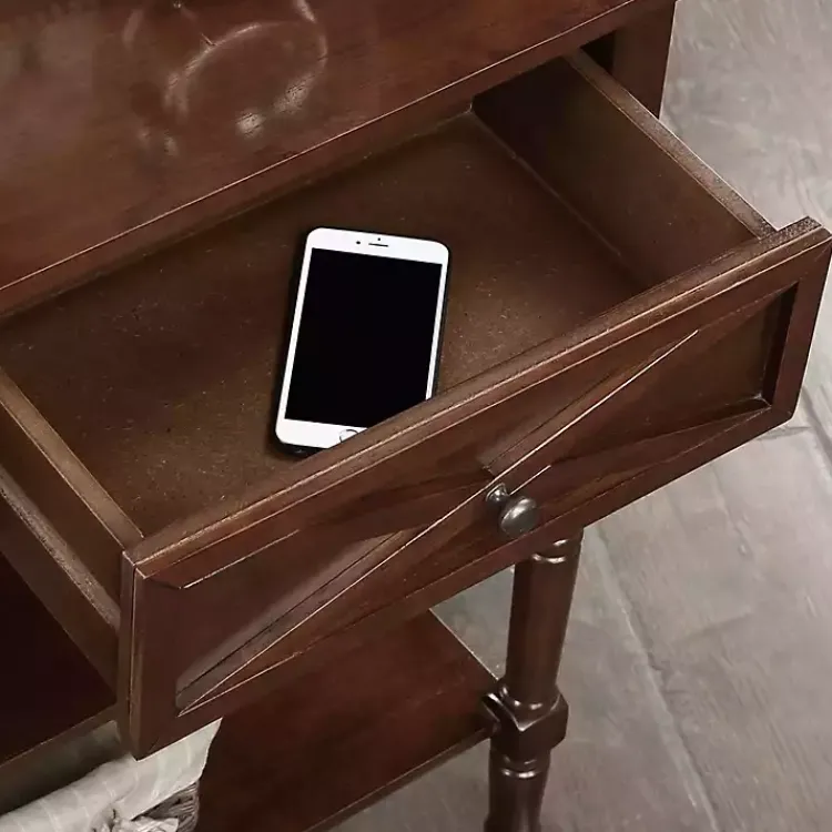 Console Tables-Kirklands Home Wood Traditional Console Table Brown