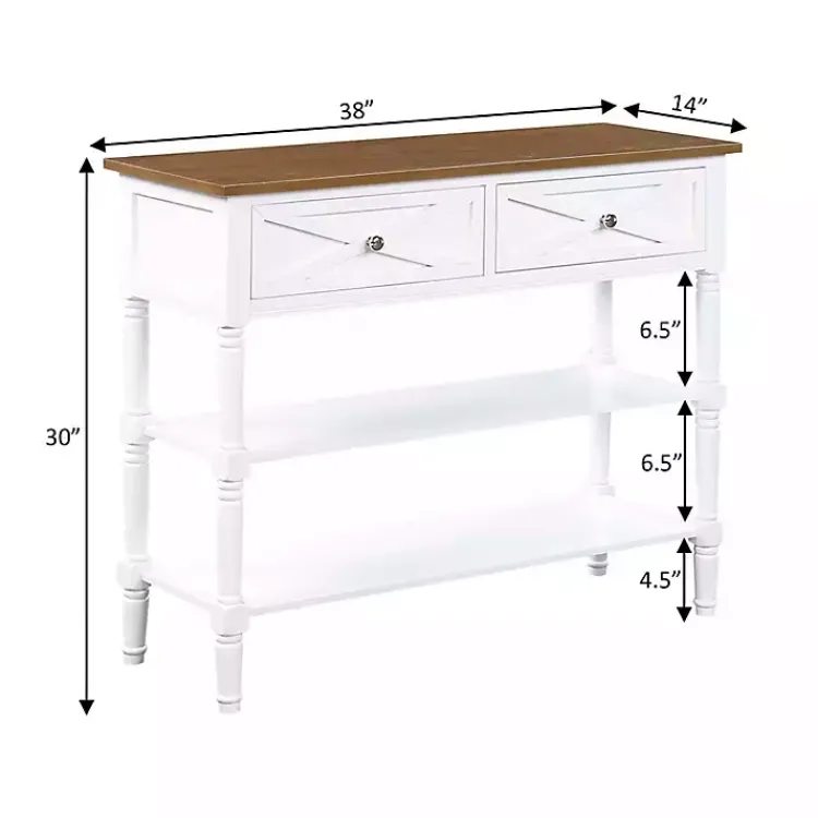 Console Tables-Kirklands Home Wood & Traditional Console Table White