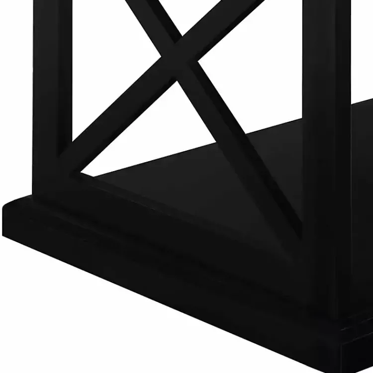 Coffee Tables-Kirklands Home Wood Double X Sides Coffee Table Black