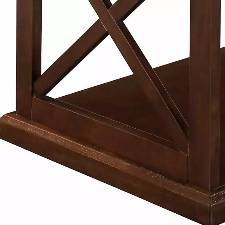 Coffee Tables-Kirklands Home Wood Double X Sides Coffee Table Brown