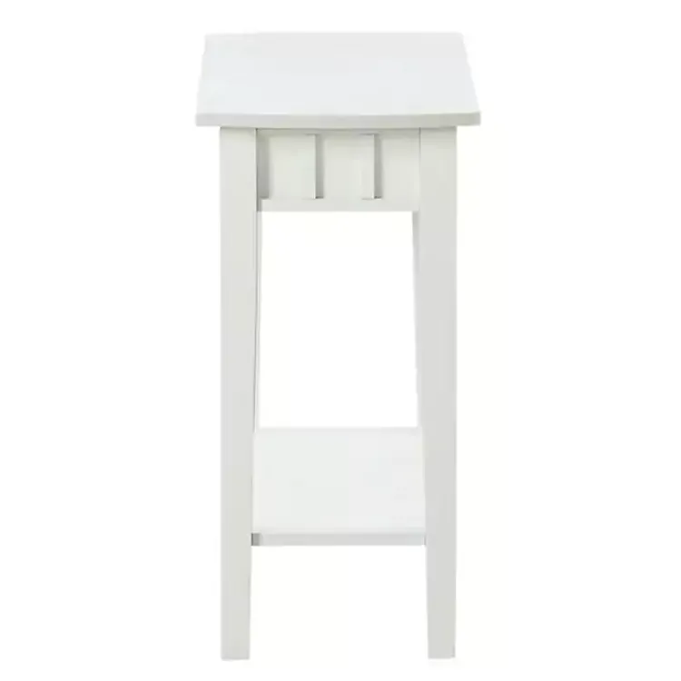 Accent & End Tables-Kirklands Home Wood Slat Accent Table White