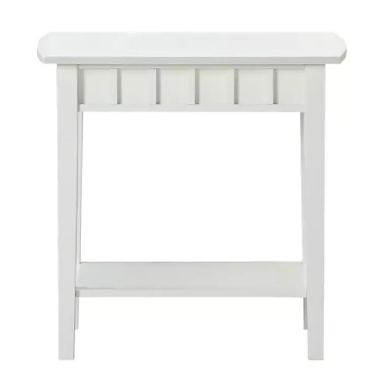 Accent & End Tables-Kirklands Home Wood Slat Accent Table White