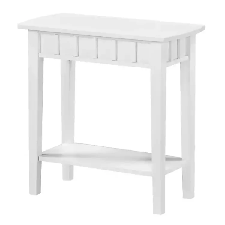 Accent & End Tables-Kirklands Home Wood Slat Accent Table White