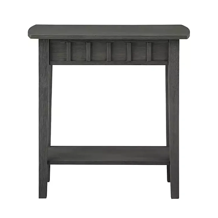 Accent & End Tables-Kirklands Home Wood Slat Accent Table Gray