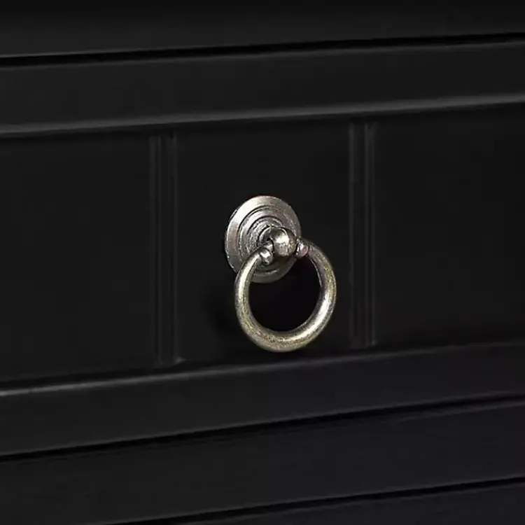 Accent & End Tables-Kirklands Home 3-Drawer Turned Legs Accent Table Black