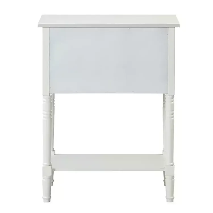 Accent & End Tables-Kirklands Home 3-Drawer Turned Legs Accent Table White