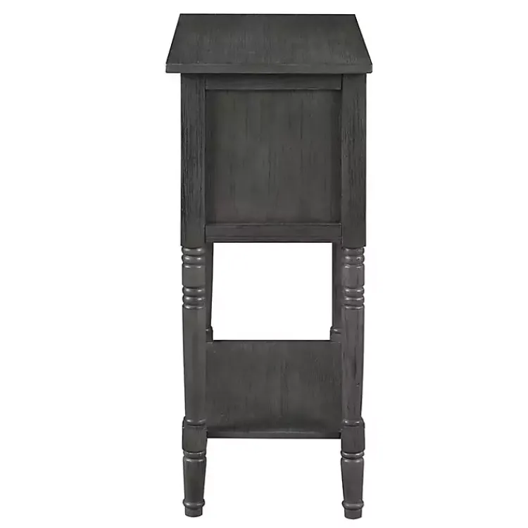Accent & End Tables-Kirklands Home 3-Drawer Turned Legs Accent Table Gray