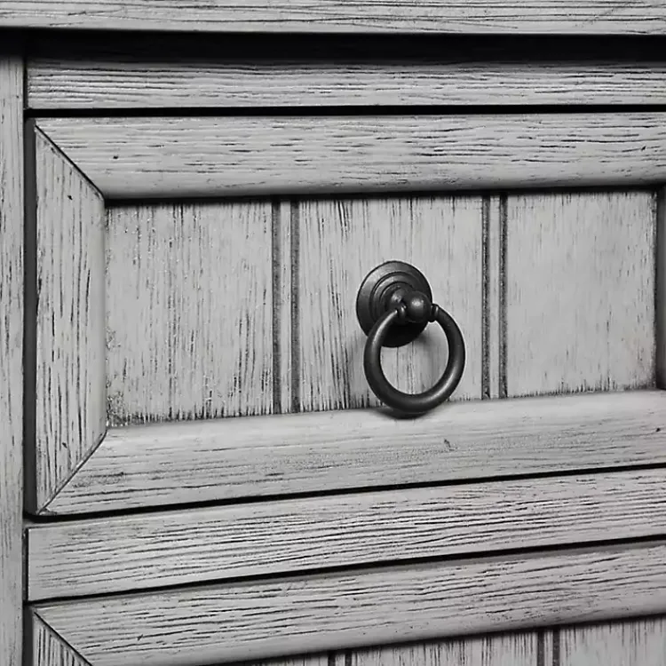 Accent & End Tables-Kirklands Home Light 3-Drawer Turned Legs Accent Table Gray
