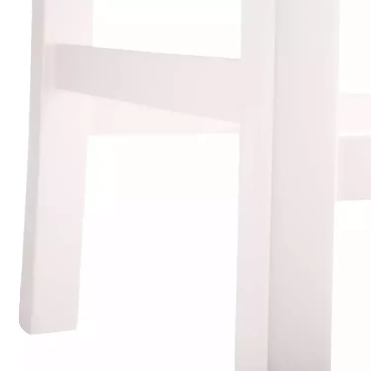 Bar Stools & Counter Height Stools-Kirklands Home White Newport Wood and Rattan Counter Stool Brown