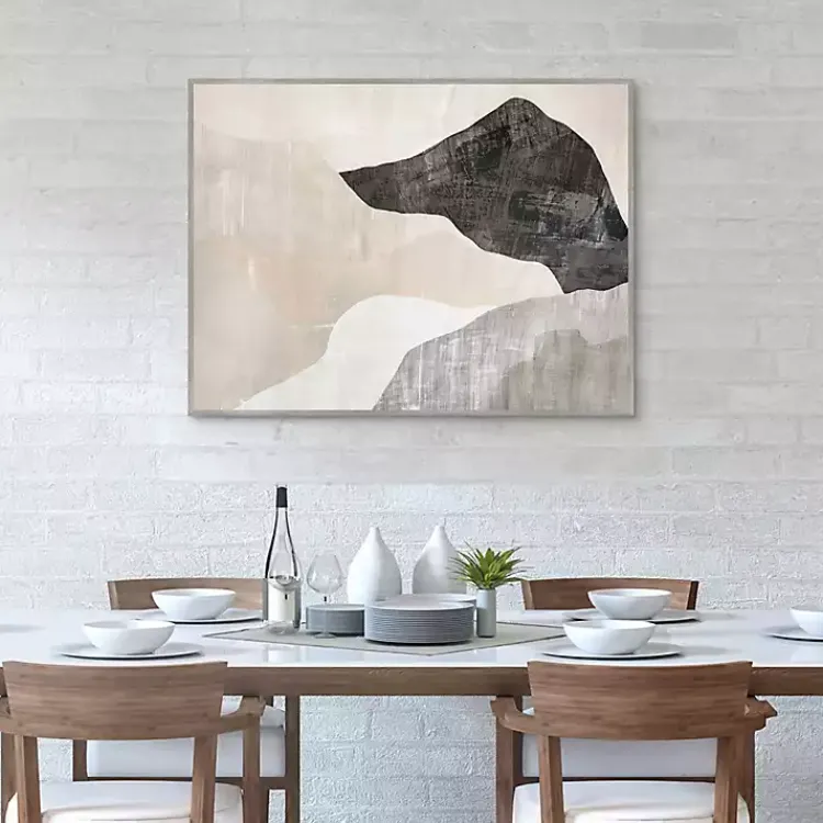 Canvas Art-Kirklands Home Modern Landscape Framed Canvas Art Print Gray