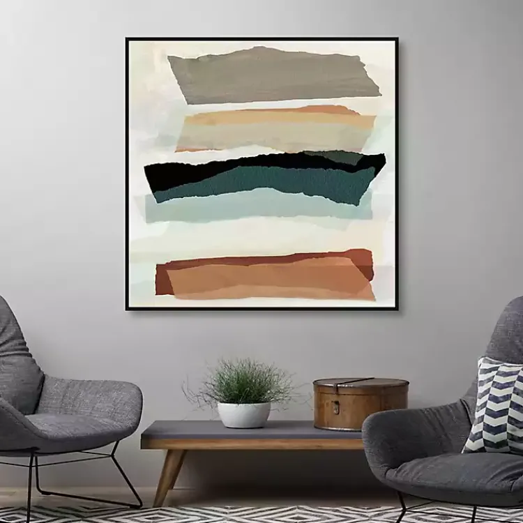 Canvas Art-Kirklands Home Torn Edges Framed Canvas Art Print Multi