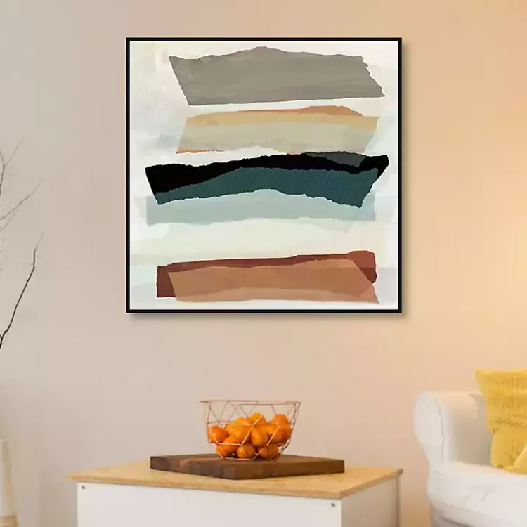 Canvas Art-Kirklands Home Torn Edges Framed Canvas Art Print Multi